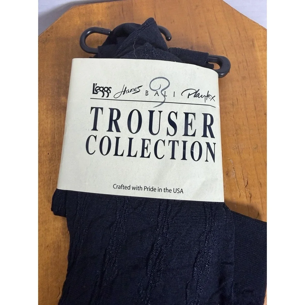 Vintage Leggs Hanes Bali Playtex Trouser Knee Highs Black USA Made Nylon code96